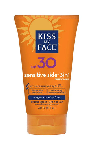 Kiss My Face Sensitive Side 3 In 1 Sunscreen SPF 30-4 Oz