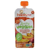 Happy Tot Organics Veggie & Fruit Blend, Love My Veggies, Carrots, Bananas, Mangos & Sweet Potatoes, 4 (Tots & Tykes) - 4.22 Ounces
