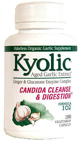 Kyolic Aged Garlic Extract Candida Cleanse & Digestion Formula I02-200 Capsules