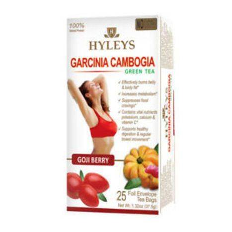 Hyleys 100% Natural Garcinia Cambogia & Goji Berry Slim Green Tea - 25 Tea Bags