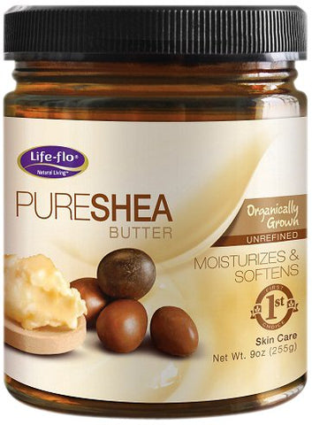 Life Flo Pure Shea Butter Organically Grown Unrefined-9 Oz