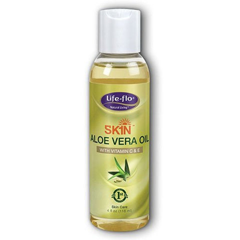 Life Flo Skin Aloe Vera Oil With Vitamin C & E-4 Oz