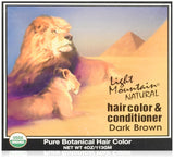 Light Mountain Natural Hair Color & Conditioner Dark Brown-4 Oz