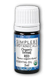 Simplers Botanicals Organic Thyme Red Thymol Oil Thymus Vulgaris-0.17 Oz