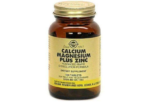 Solgar Calcium Magnesium, plus Zinc, Tablets - 100 Count