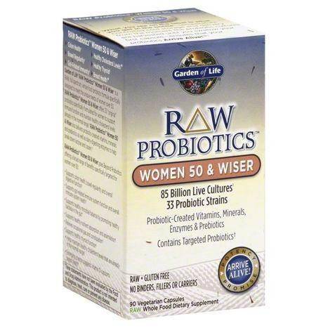 Garden of Life Raw Probiotics Probiotics, Women 50 & Wiser, Vegetarian Capsules - 90 Count