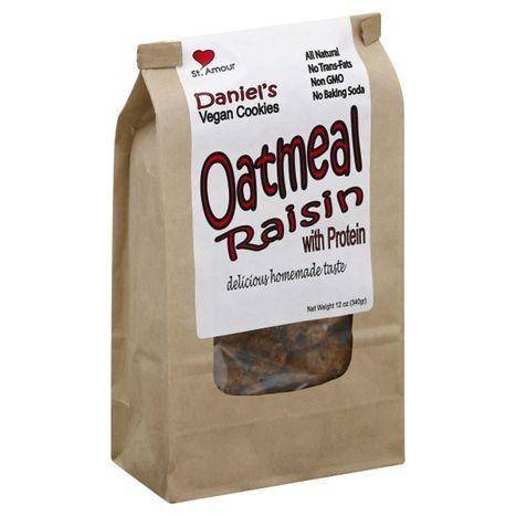 Daniels Cookies, Vegan, Oatmeal Raisin - 12 Ounces