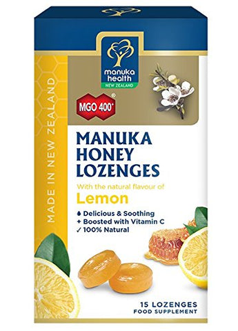 Manuka Health Manuka Honey Lozenges MGO 400+ Lemon Flavor-15 Lozenges