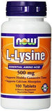 Now L-Lysine, 500 mg, Capsules - 100 Each