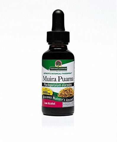 Nature's Answer Muira Puama Ptychopetalum Olacoides 2000 Mg Low Alcohol-1 0z