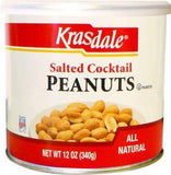 Krasdale Salted Cocktail Peanuts - 12 Ounces