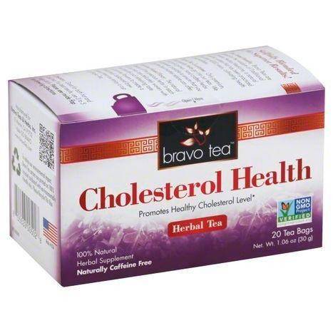 Bravo Tea Herbal Tea, Cholesterol Health, Caffeine Free, Bags - 20 Each