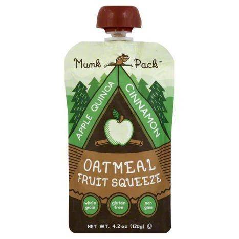 Munk Pack Oatmeal Fruit Squeeze, Apple Quinoa Cinnamon - 4.2 Ounces