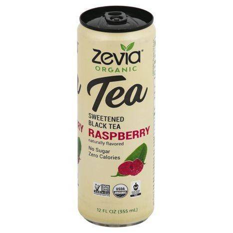 Zevia Tea, Black, Organic, Raspberry, Sweetened - 12 Ounces