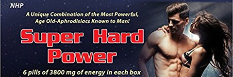 NHP Super Hard Power 6 Pills Of 3800 Of Energy In Each Box 100% Natural
