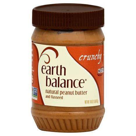 Earth Balance Natural Peanut Butter, Crunchy, and Flaxseed - 16 Ounces