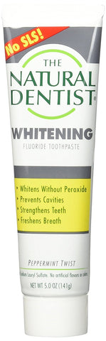 The Natural Dentist Whitening Flouride Toothpaste Peppermint Twist-5 Oz