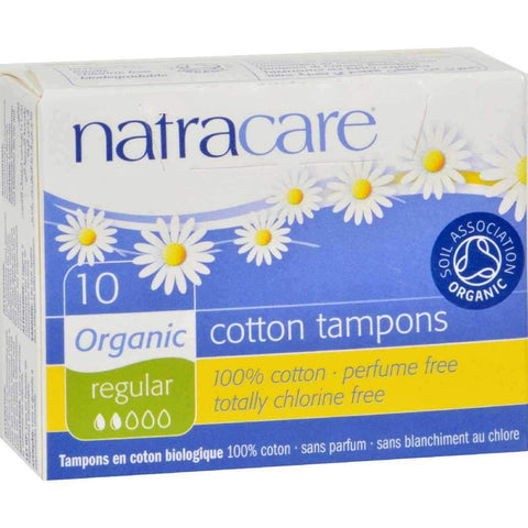 Natra Care Organic Cotton Tampons Regular-10 Tampons