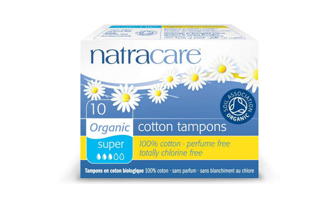 Natra Care Organic Cotton Tampons Super-10 Tampons