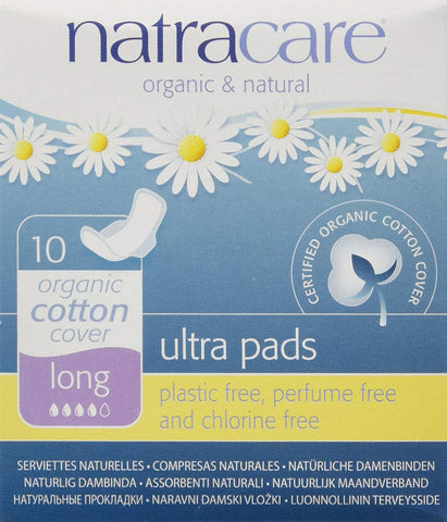 Natra Care Organic Cotton Cover Long-10 Ultra Pads