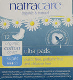 Natra Care Organic Cotton Cover Super-12 Ultra Pads