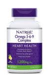Natrol Omega 3-6-9 Complex For Heart Health Lemon Flavor 1200 Mg-90 Softgels