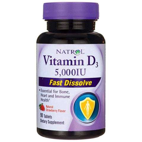 Natrol Vitamin D3 5,000 IU Fast Dissolve-90 Tablets