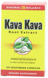 Natural Balance Kava Kava Root Extract Piper Methysticum 70 Mg-60 Vegetarian Capsules