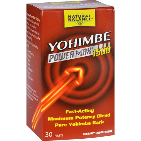 Natural Balance Yohimbe Power Max 1500 Mg-30 Tablets
