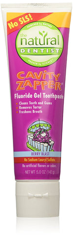 The Natural Dentist Cavity Zipper Flouride Gel Toothpaste Berry Balst-5 Oz