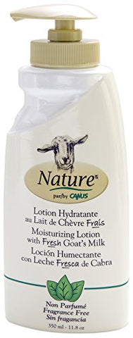 Nature By Canus Moisturizing Lotion With Fresh Goat's Milk Fragrance Free-11.8 Oz