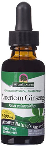 Nature's Answer American Ginseng Panax Quinquefolius 2000 Mg-1 Oz