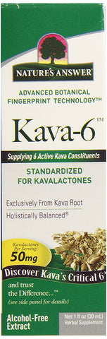 Nature's Answer Kava-6 50 Mg Standardized For Kavalactones-1 Oz