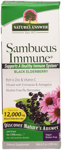 Nature's Answer Sambucus Immune Black Elderberry Alcochol Free 12000 Mg- 4 Oz