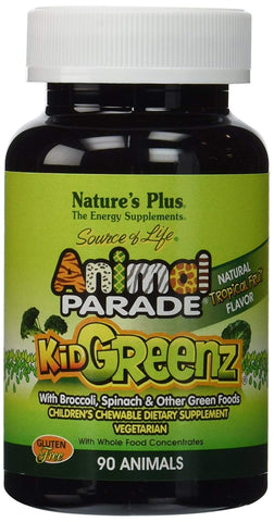 Natures Plus Animal Parade Kid Greenz Tropical Fruit Flavor-90 Animals