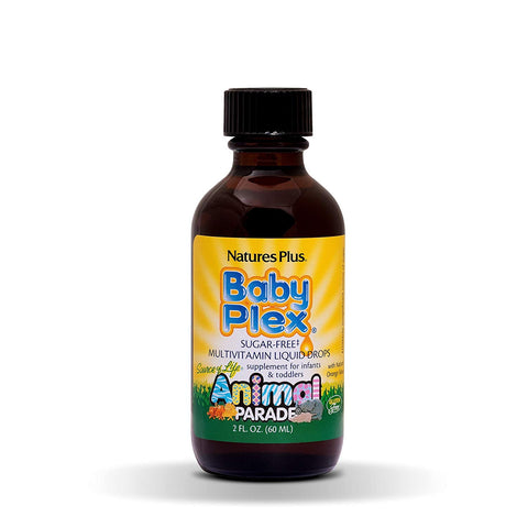 Natures Plus Animal Parade Baby Plex Multivitamin Liquid Drops Orange Flavor-2 Oz