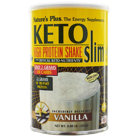 Natures Plus Keto Slim High Protein Shake Vanilla Flavor-0.80 Lb