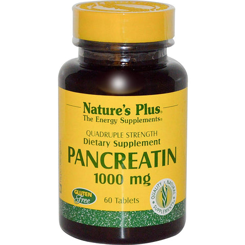 Natures Plus Pancreatin 1000 Mg-60 Tablets
