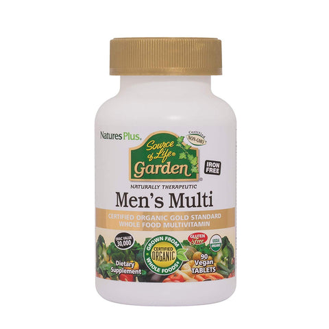 Natures Plus Men's Multi Organic Gold Standard Multivitamin-90 Vegan Tablets