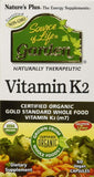 Natures Plus Vitamin K2 Organic Gold Standard-60 Vegan Capsules