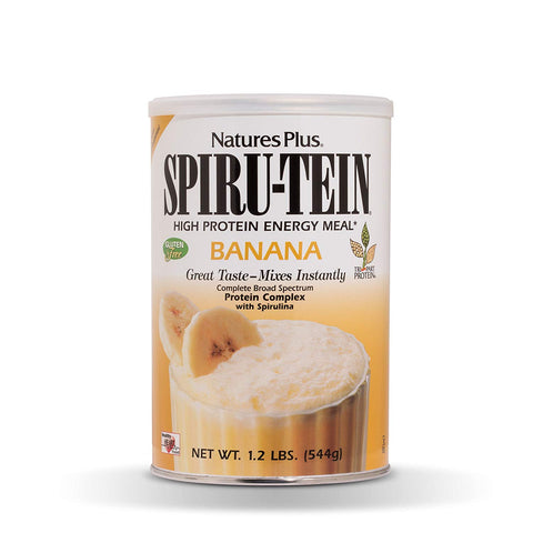Natures Plus Spiru-Tein Protein Complex With Spirulina Banana Flavor-1.2 Lbs