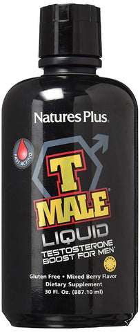 Natures Plus T-Male Liquid Testosterone Boost For Men-30 Oz