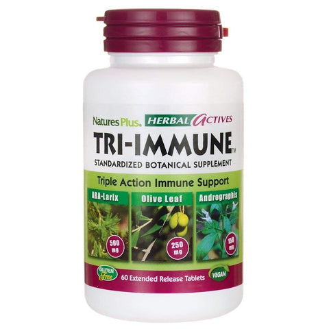 Natures Plus Tri-Immune Triple Action Immune Support-60 Extended Release Tablets