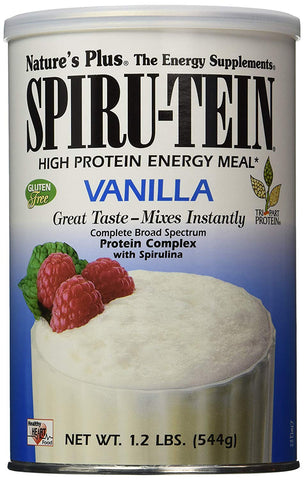 Natures Plus Spiru-Tein Protein Complex With Spirulina Vanilla Flavor-1.2 Lbs