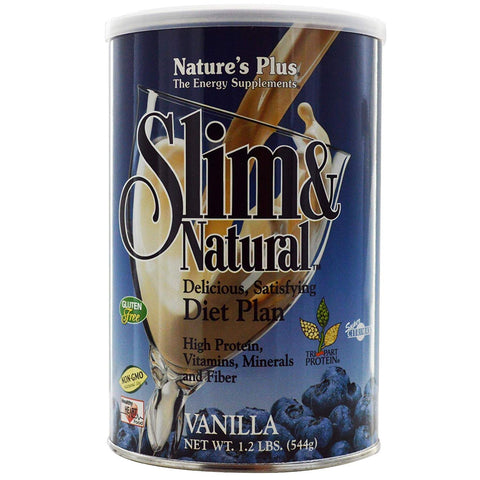 Natures Plus Slim & Natural Diet Plan Vanilla Flavor-1.2 Lbs