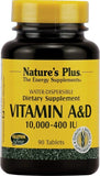 Natures Plus Vitamin A & D 10,000-400 IU Water Dispersible-90 Tablets
