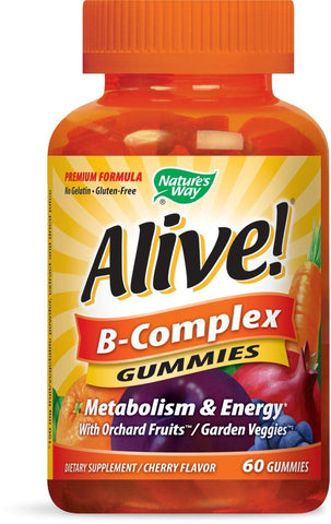 Nature's Way Alive B-Complex Gummies Cherry Flavored-60 Gummies