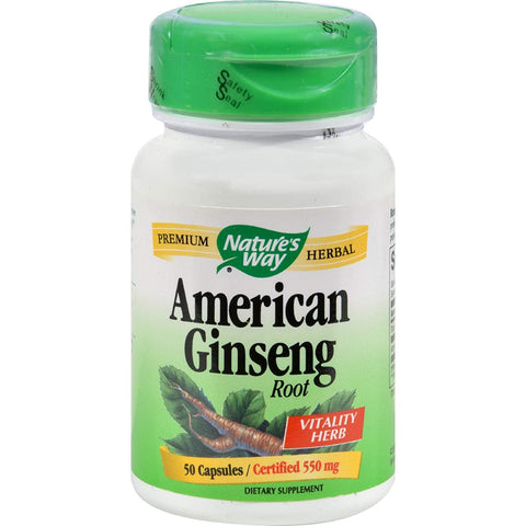 Nature's Way American Ginseng Root Vitality Herb 550 Mg-90 Capsules