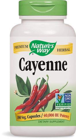 Nature's Way Cayenne 40,000 H.U 450 Mg-100 Capsules