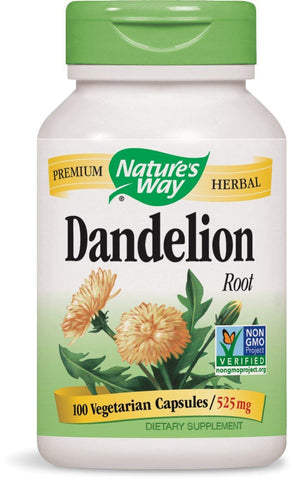 Nature's Way Dandelion Root 525 Mg-100 Vegetarian Capsules